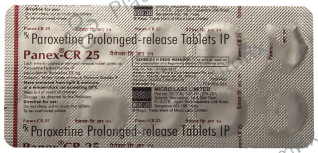 Panex CR 25mg Tablet 10s