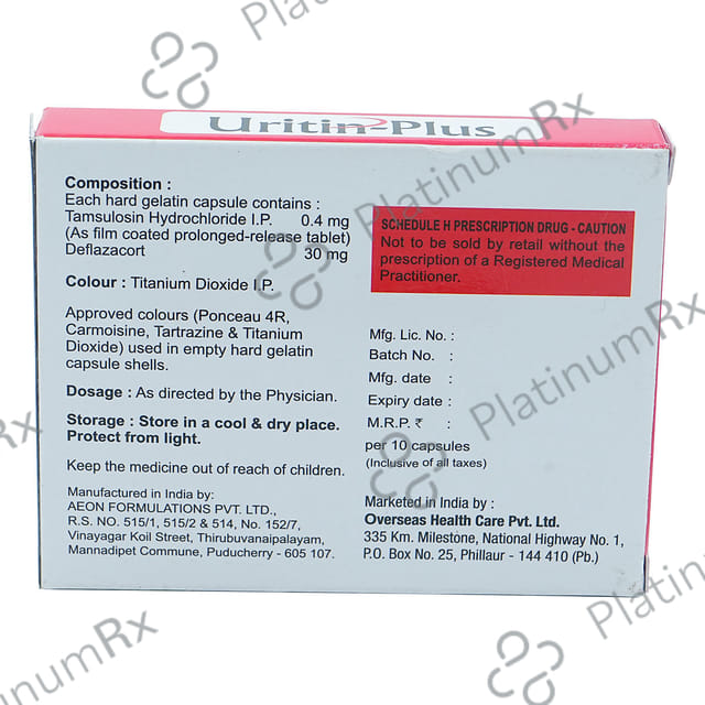 Uritin Plus 0.4/30mg Tablet 10s