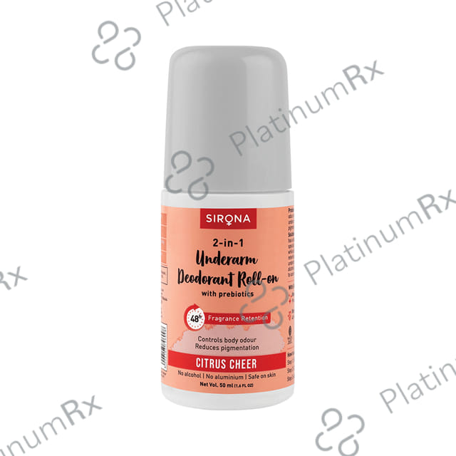 Sirona 2 in 1 Underarm Deodorant Roll-On Citrus Cheer