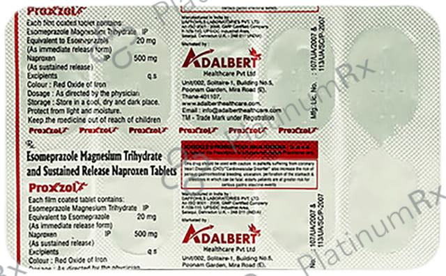 Proxzol 500/20mg Tablet 10s