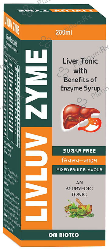 Om Biotec Livluvzyme Syrup Mixed Fruit Sugar Free
