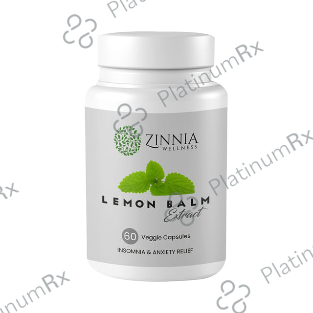Zinnia Wellness Lemon Balm Extract Veggie Capsule 60s