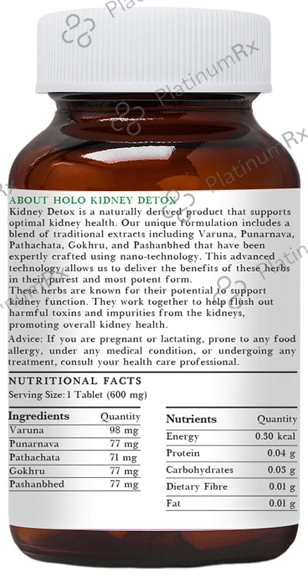Zeroharm Sciences Holo Kidney Detox Tablet