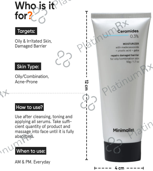 Minimalist 0.3% Ceramides + Madecassoside Moisturizer - Repairs Damaged Barrier