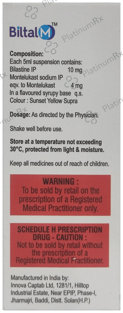 Biltal M 10/4mg Suspension 50ml