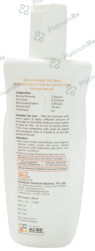 Bensulph Funggo Shampoo for Dogs, Cats & Horses