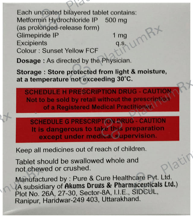 Glimecaid-M 1 Tablet PR