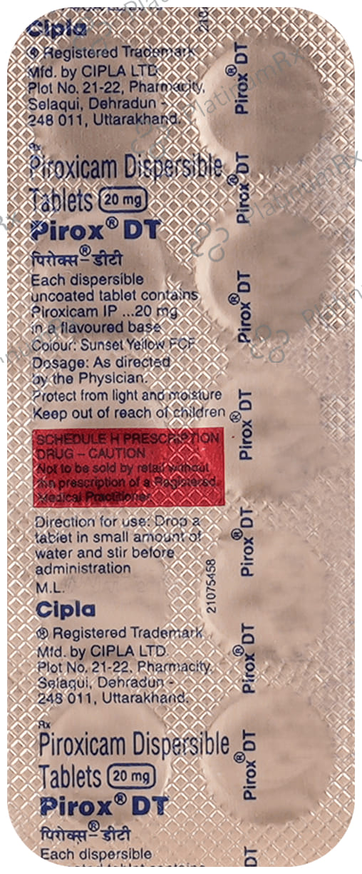 Pirox DT 20mg Tablet DT 10s