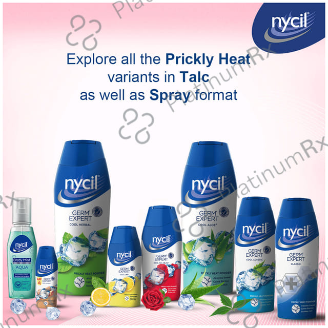 Nycil Germ Expert Prickly Heat Cool Gulabjal Powder