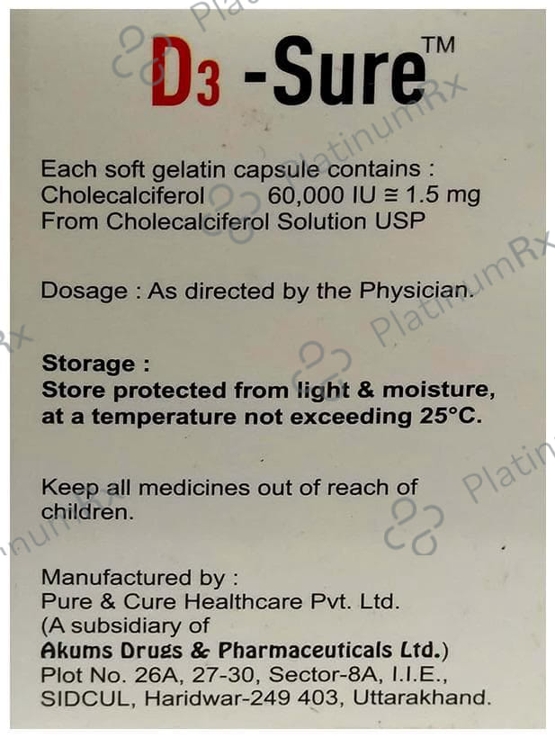 D3 Sure Soft Gelatin Capsule 4s