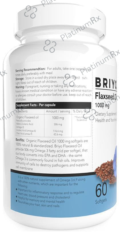 Briyo Flaxseed Oil Soft Gelatin Capsule
