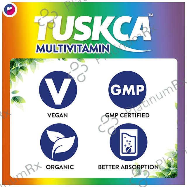 Tuskca Multivitamin Effervescent Tablet Blueberry