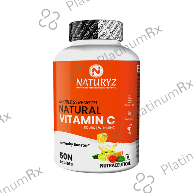 Naturyz Double Strength Natural Vitamin C Zinc Supplement Supports Immunity & Skincare Tablet