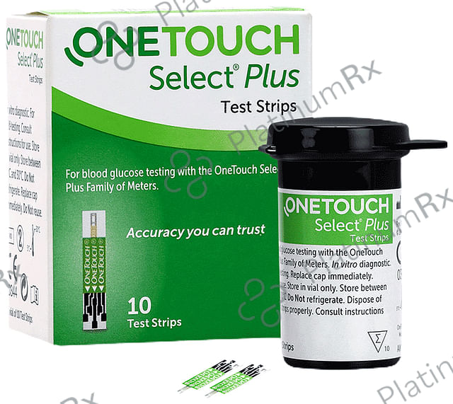OneTouch Select Plus Test Strip Green (Only Strips) 10s