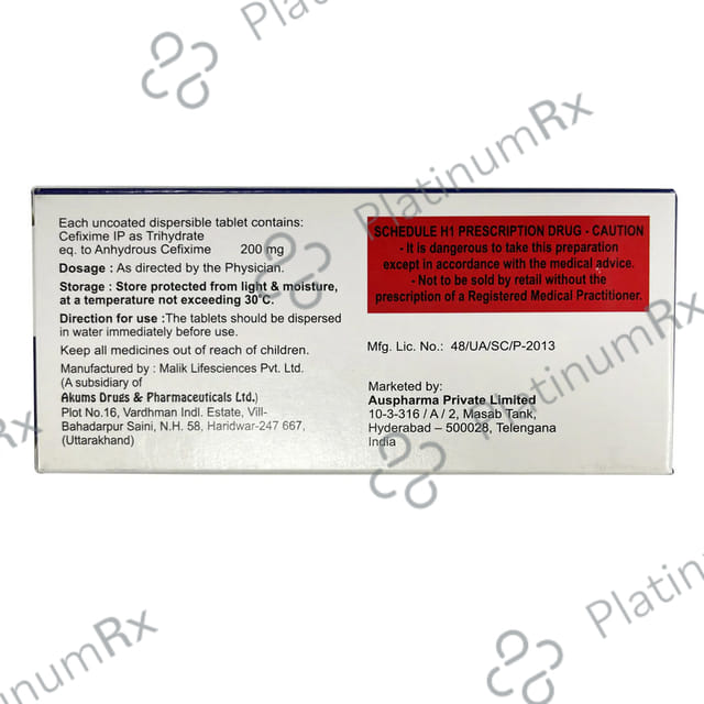 Cef 200 DT Tablet