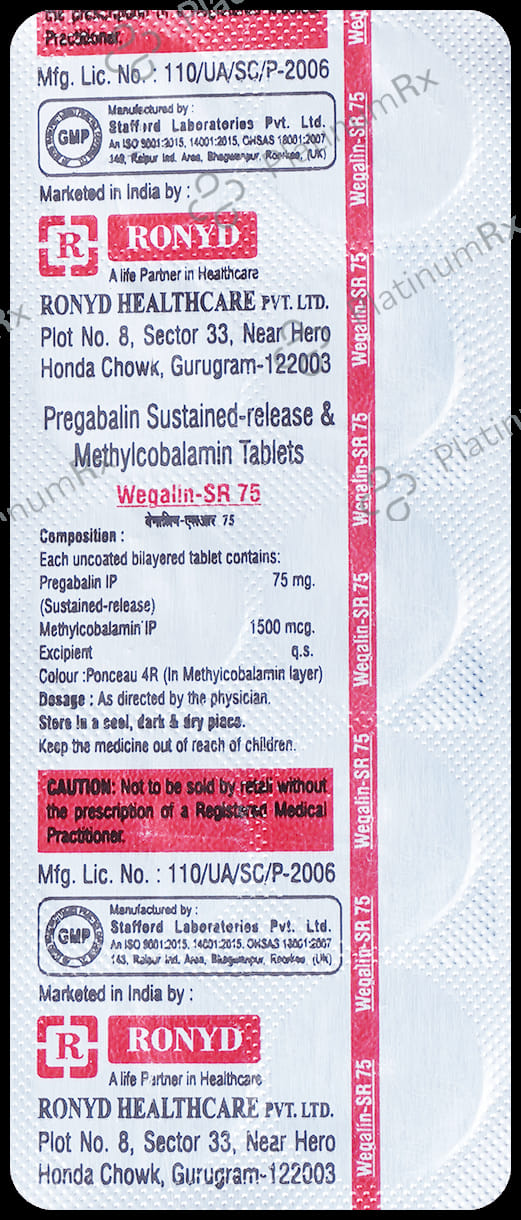 Wegalin SR 75 Tablet