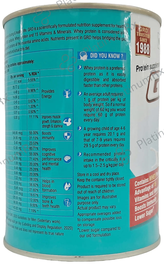 GRD The Superior Protein Vanilla Flavour Powder 200gm