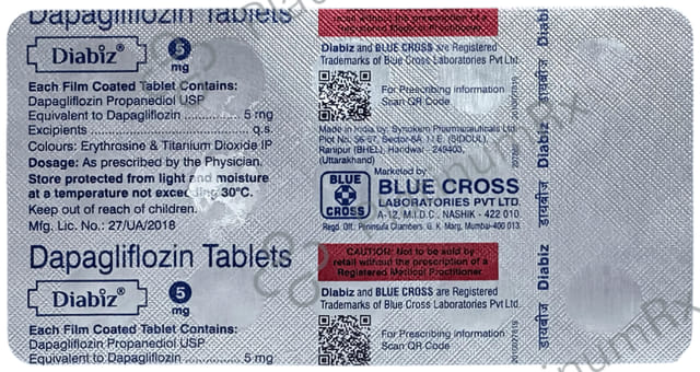 Diabiz 5mg Tablet 15s