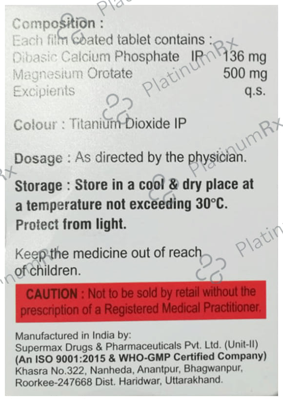 Magnorate 136/500mg Tablet 30s
