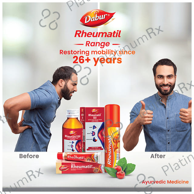 Dabur Rheumatil Spray - For Joint Pain Relief, Knee Pain, Back Pain, Muscle Pain - For Bone Care