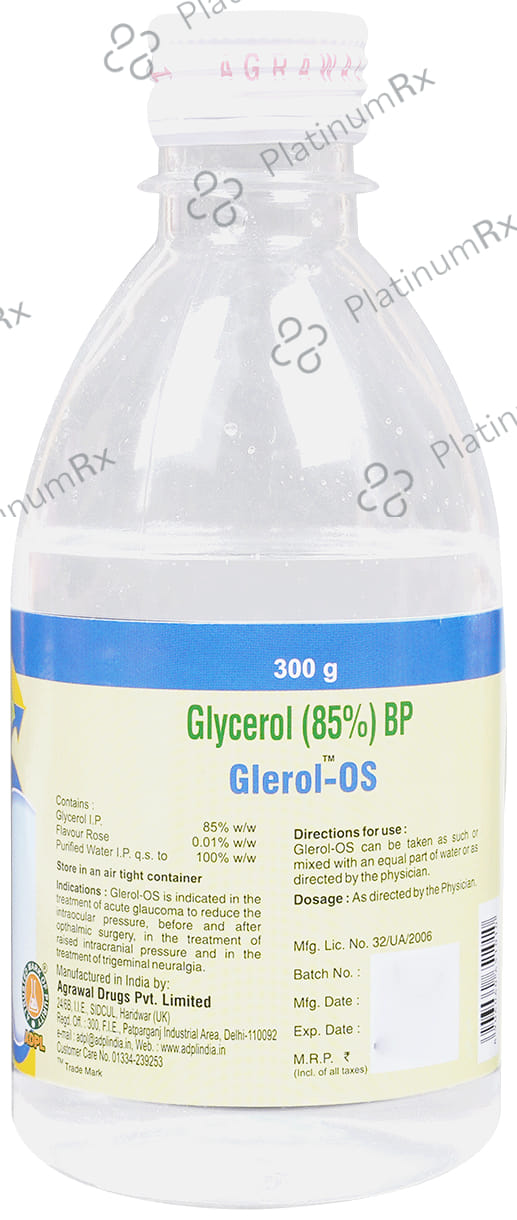 Glerol-OS Gel - Glycerol (85%) BP for Eye Health 300 Gel