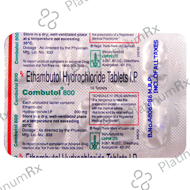 Combutol 800 Tablet