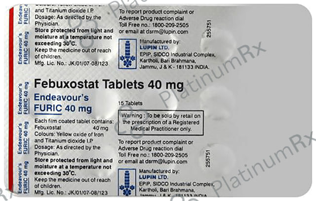 Furic 40mg Tablet 15s