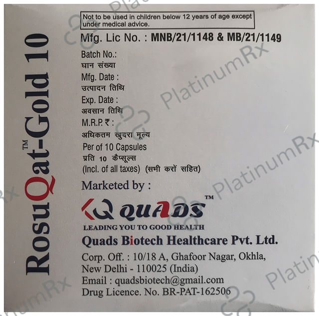 Rosuqat Gold 10/75/75mg Capsule 10s