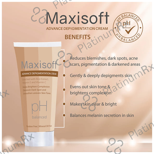 Maxisoft PH Balanced Advance Depigmentation Cream (50gm Each) 2 Tubes