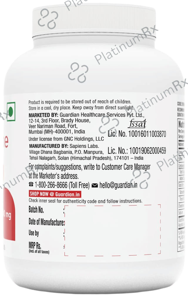 GNC Glutathione 500mg Vegetarian Capsule