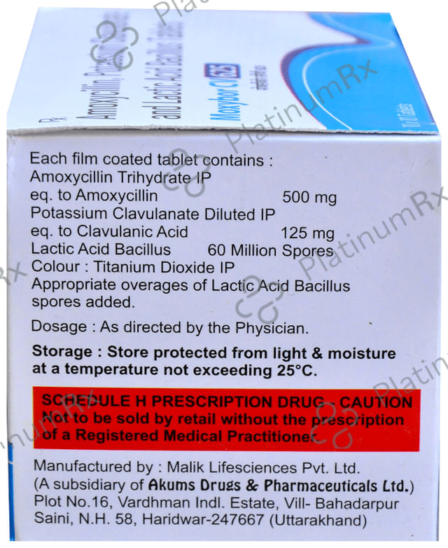 Moxybor CV 625 Tablet