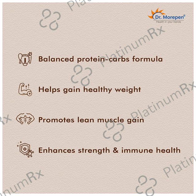 Dr. Morepen Weight Gainer for Metabolism & Lean Muscles - Flavour Irish Chocolate