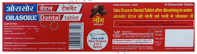 Orasore 10mg Dental Tablet Clove 10s