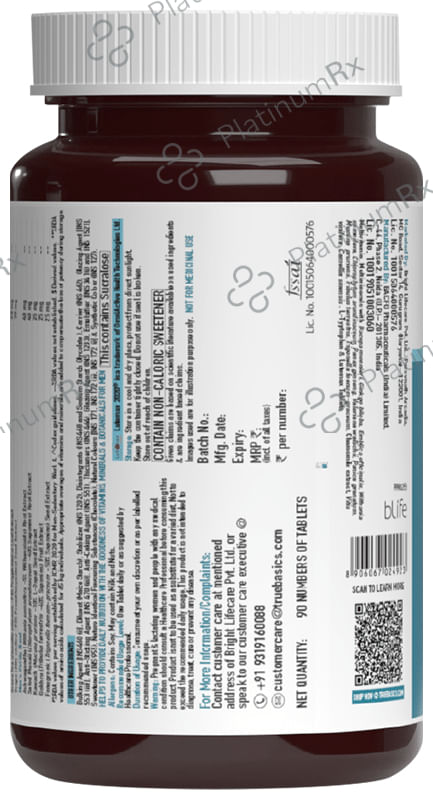 TrueBasics Advanced Multivit Men Tablet, Multivitamin for Men 90 tablets