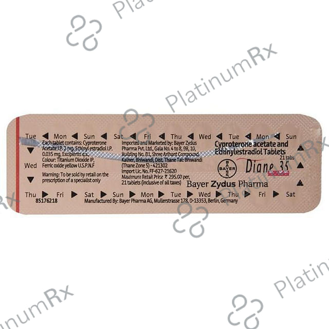 Diane 35 2/0.035mg Tablet 21s