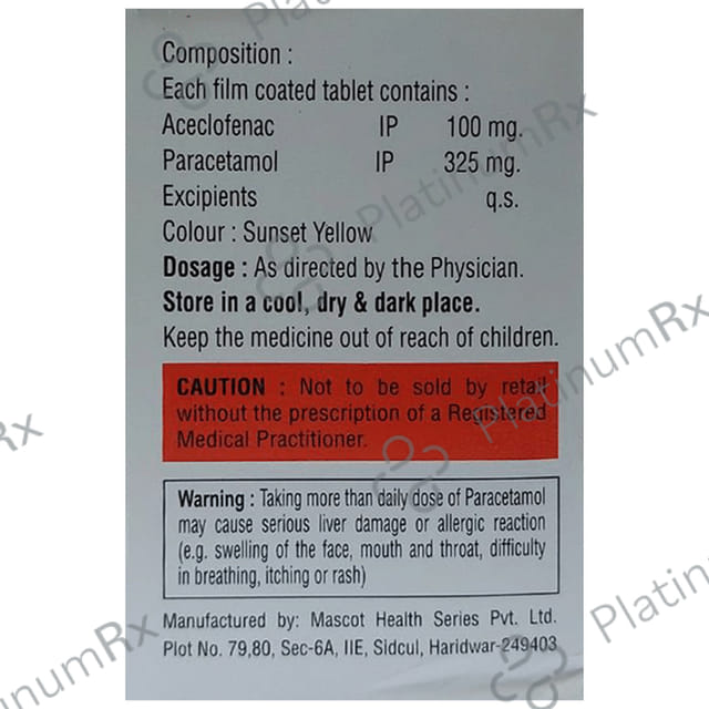 Aconix 100/325mg Plus Tablet 10s