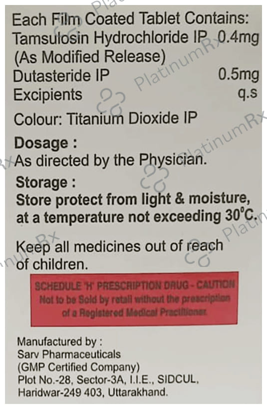Urise D 0.4mg/0.5mg Tablet