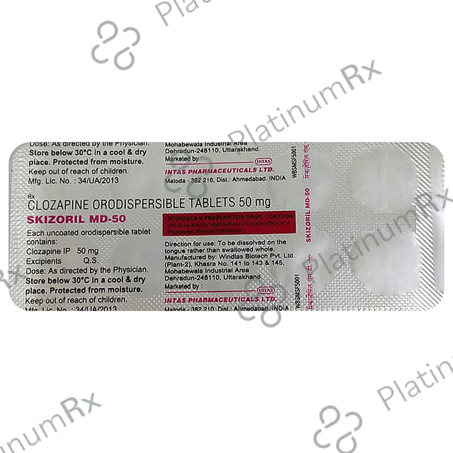 Skizoril 50mg Tablet 10s