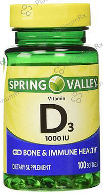 Spring Valley Vitamin D3 1000IU Softgel