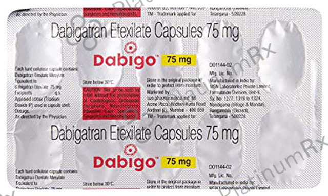 Dabigo 75mg Capsule 10s