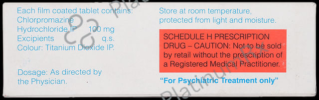 Chlorpromazine 100mg Tablet 10s (Sun)