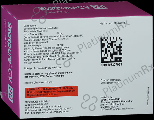Statpure CV 20/75mg Capsule 10s