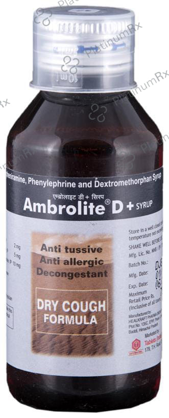 Ambrolite D 2/10/5mg Plus Syrup 100ml