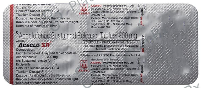 Aceclo SR 200mg Tablet 10s