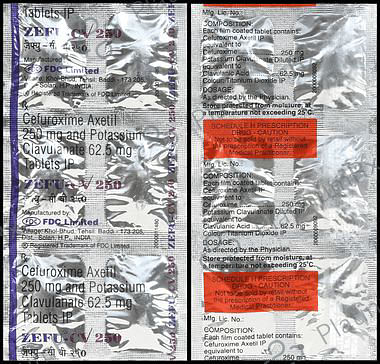 Zefu CV 250/62.5mg Tablet 6s