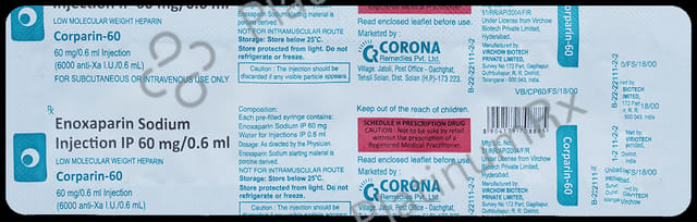 Corparin 60mg Injection 0.6ml