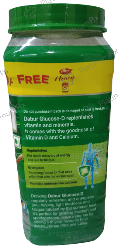 Dabur Glucose-D Powder with Dabur Honey 250gm Free