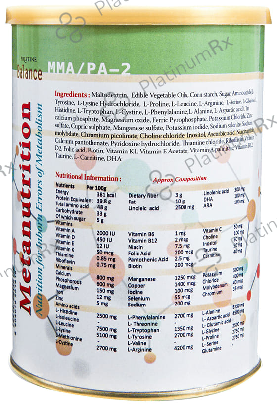Pristine Balance Metanutrition MMA/PA 2 (3 Years & Above) Powder Chocolate