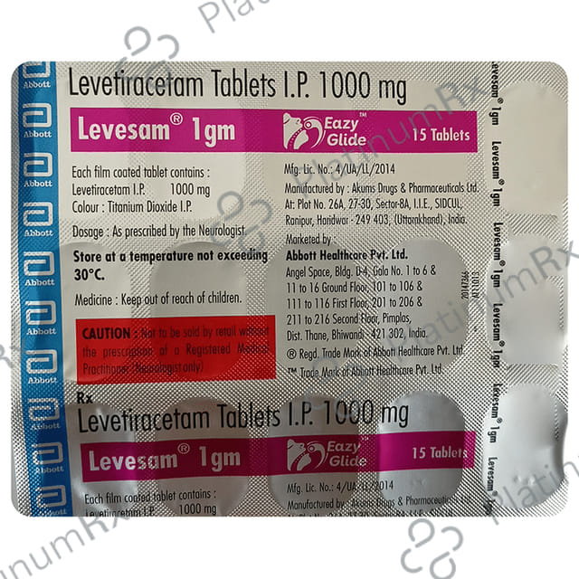 Levesam 1gm Eazy Glide Tablet 15s
