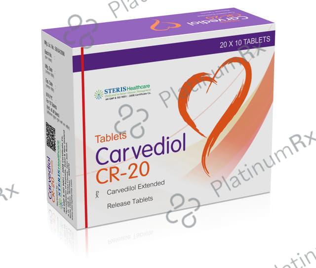 Carvediol CR 20mg Tablet ER 10s
